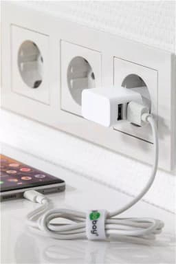 Incarcator de retea dual 2x USB cu cablu micro USB 2.4A alb Goobay 2