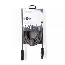 Cablu digital XLR 3 Pini tata - XLR 3 Pini mama 5m gri Nedis 3