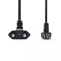 Cablu alimentare Euro cotit tata - 2 Pini IEC-320-C7 cotit 2m Nedis 2