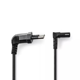 Cablu alimentare Euro cotit tata - 2 Pini IEC-320-C7 cotit 2m Nedis 1