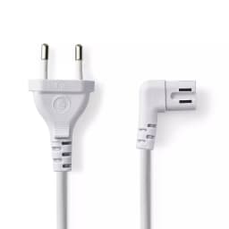 Cablu alimentare Euro tata - 2 Pini IEC-320-C7 cotit 3m alb Nedis 1