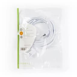 Cablu alimentare Euro tata cotit - 2 Pini IEC-320-C7 cotit 3m alb Nedis 3