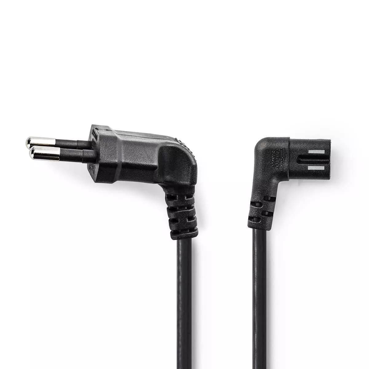 Cablu alimentare Euro tata cotit - 2 Pini IEC-320-C7 cotit 5m Nedis