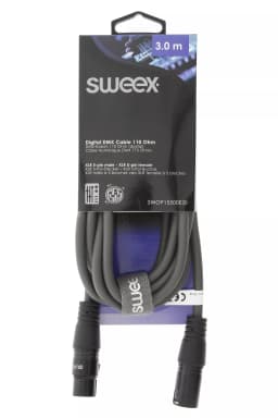 XLR Digital cable XLR 5 Pini tata - XLR 5 Pini mama 3m Gri Sweex 2