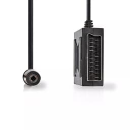 Adaptor SCART tata - SCART mama +Jack 3.5 mm mama 0.2m Nedis 2