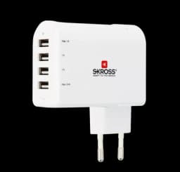 Stecher Skross EU cu 4 porturi USB alb 3x 1A 1x 2.4A 1