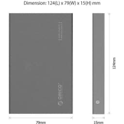 Rack HDD USB 3.0 Tool Free 2.5 inch SATA argintiu Orico 2518S3 4