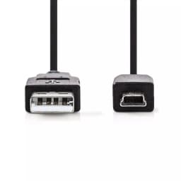 Cablu USB 2.0 USB A tata - Mini USB tata 2m Nedis 2
