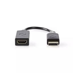 Cablu adaptor 4K DisplayPort v1.2 tata - HDMI mama 0.2m gri Nedis 1