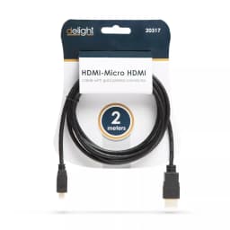 Cablu micro HDMI 2m conectoare placate cu aur delight 2
