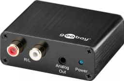 Adaptor AUDIO DIGITAL la ANALOG TOSLINK la 2x RCA +JACK 3.5 mm Goobay 1