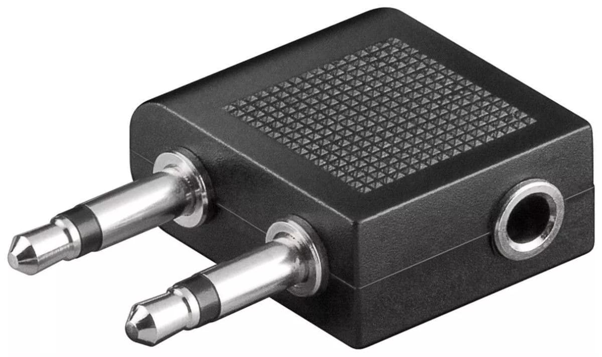 Adaptor Jack de casti 3.5 mm pentru avion Goobay