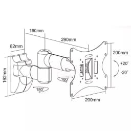 Suport TV LED 23-42 inch 30Kg SILVER Cabletech 2
