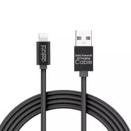 Cablu de date iPhone lightning 1m negru cu iluminare LED rosu delight 1