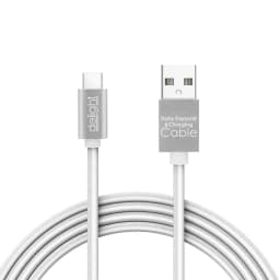 Cablu de date USB type C 1m argintiu cu iluminare LED rosu delight 1