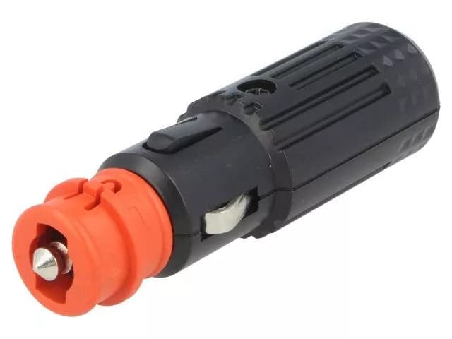 Mufa tata bricheta auto 16A 12-24VDC 12V/1x15A neagra SCI A13-150D