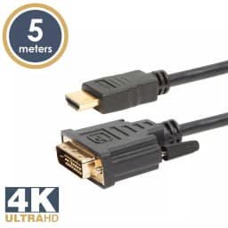 Cablu 24+1 DVI-D la HDMI 5m v2.0 10.2Gbps aurit Delight 1
