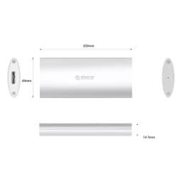 Rack SSD Orico M2D-U3 USB 3.0 M.2 argintiu 3