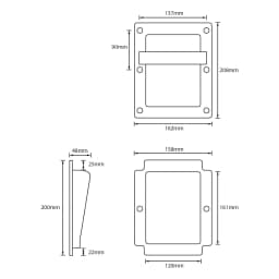 Maner boxa 210x160x55mm 2