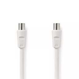 Cablu antena coaxial tata-tata 10m alb Nedis 1