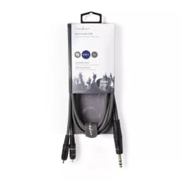 Cablu audio stereo JACK 6.35 mm tata - 2x RCA tata 1.5m gri NEDIS 3