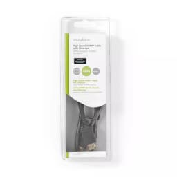 Cablu HDMI tata - HDMI tata cu Ethernet 0.5m Nedis 2