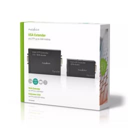 Adaptor prelungitor VGA Full HD +audio prin cablu UTP Nedis 5