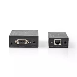 Adaptor prelungitor VGA Full HD +audio prin cablu UTP Nedis 3