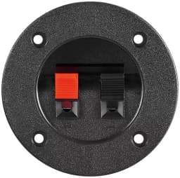 Terminal difuzor 2 poli push rotund 75mm pe panou Goobay 1