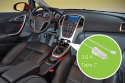 Incarcator auto 12-24V - USB Type C 3A alb Sweex 3