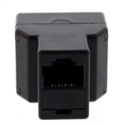 Adaptor telefonic 1x RJ11 6P4C mama - 2x RJ11 6P4C mama negru Well 2