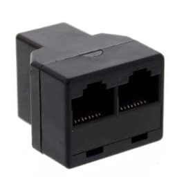 Adaptor telefonic 1x RJ11 6P4C mama - 2x RJ11 6P4C mama negru Well 1