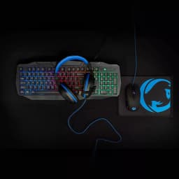 Kit Gaming cu fir 4 in 1 tastatura Casti Mouse MousePad Nedis 7