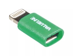Adaptor USB Lightning tata - micro USB mama verde Valueline 1