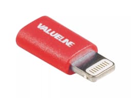 Adaptor iPhone Lightning tata - micro USB mama rosu Valueline 2