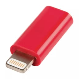 Adaptor iPhone Lightning tata - micro USB mama rosu Valueline 3