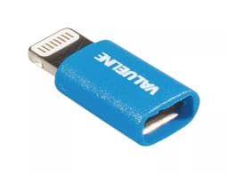 Adaptor iPhone Lightning tata - micro USB mama albastru Valueline 1