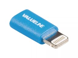 Adaptor iPhone Lightning tata - micro USB mama albastru Valueline 2