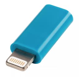 Adaptor iPhone Lightning tata - micro USB mama albastru Valueline 3