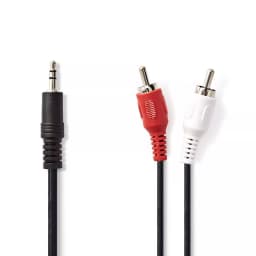Cablu Audio Stereo Jack 3.5 mm tata - 2x RCA tata 1m Nedis 1