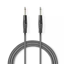 Cablu audio 3m Jack Mono 6.35 mm tata - Jack Mono 6.35 mm tata Nedis 1