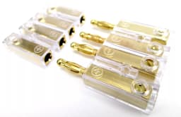 Conector pentru difuzoare 4mm2 aurit mufa/soclu insurubare ACV 1