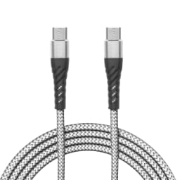 Cablu de date USC Type C - USB Type C alb 1m delight 1