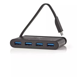 Hub Computer USB Type C - 4x USB 3.0 negru Nedis 1