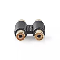 Adaptor audio stereo 2x RCA mama - 2x RCA mama aurit 1buc Nedis 2