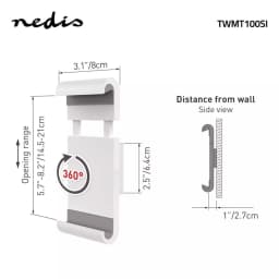 Suport de perete fix pentru tableta 7 - 12 inch Nedis 2
