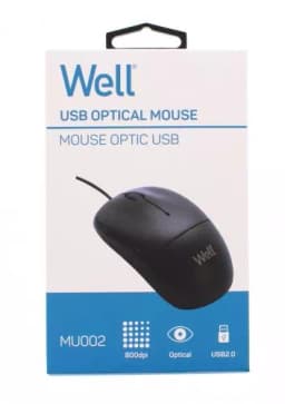 Mouse optic Well MU002 USB negru 3
