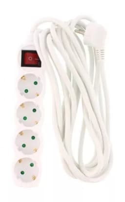 Prelungitor 4 prize 5m cu intrerupator alb cablu 3xG1.5mmp Well 1