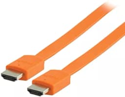 Cablu HDMI - HDMI High speed plat cu eternet 2m portocaliu VALUELINE 1