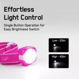 Lanterna frontala LED GP CH31 roz 40lm 2x CR2025 5